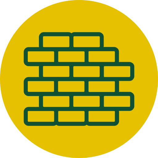 Icon representing brick wall cleaning